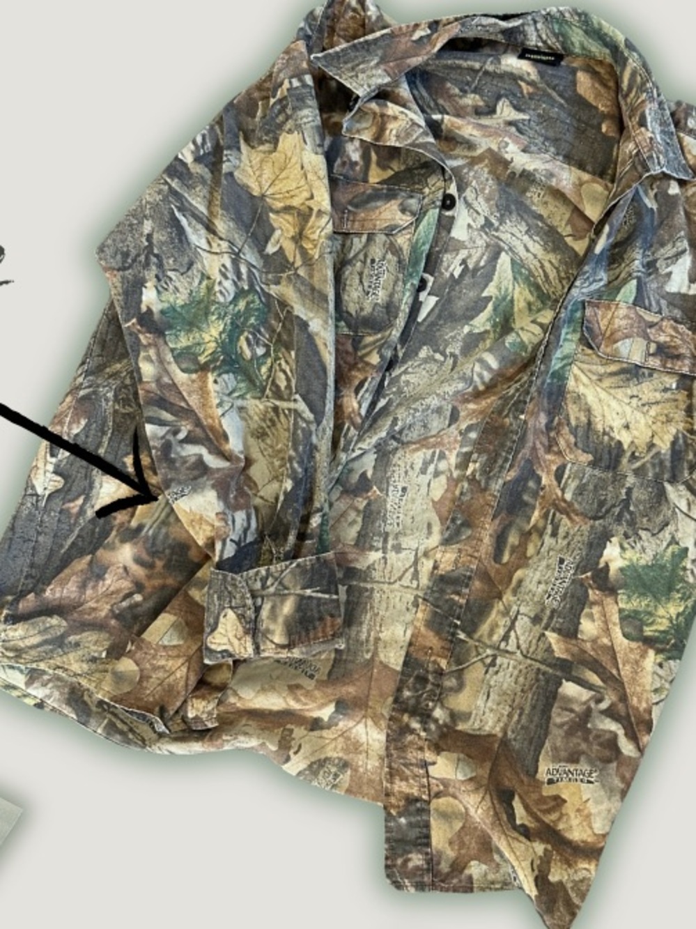 Camo Button-Up Shirt - Brown Green Mix
